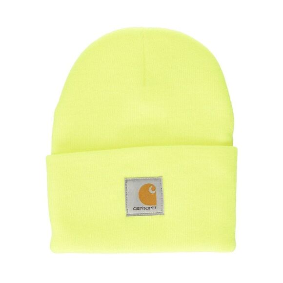 Bright lime Carhartt Beanie Hat NEW - Picture 1 of 3